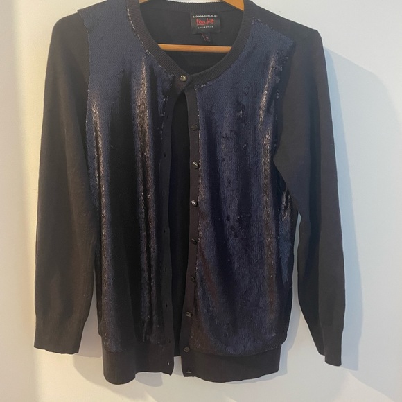 L’Wren Scott for Banana Republic Black Cardigan medium - Picture 4 of 5